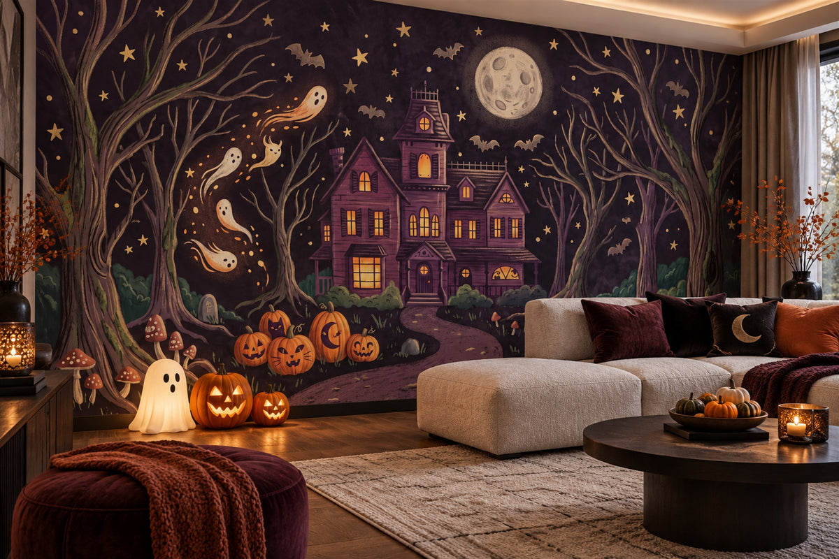 custom lounge purple castle removable self adhesive non woven vinyl wallpaper mural