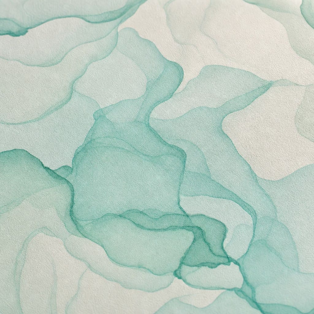 Mint Ink Flow Wallpaper Mural product view