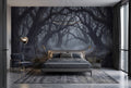 Dark Misty Forest Wallpaper Mural