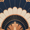 Navy Gold Art Wallpaper Mural