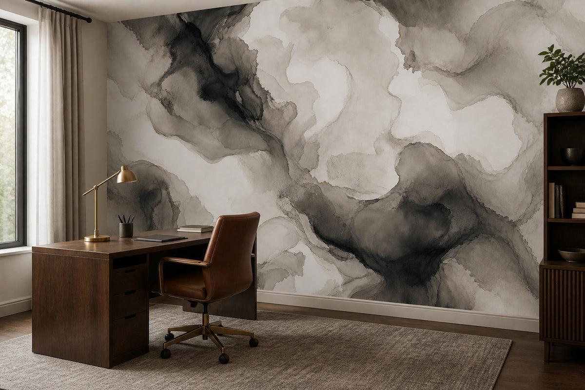 Navy Ink Wallpaper Mural product view