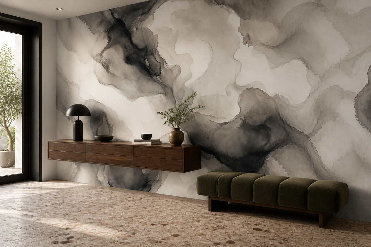 Navy Ink Wallpaper Mural product view