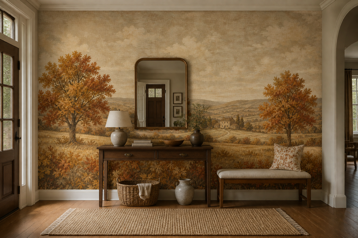 Neutral Autumn Wallpaper Mural product view