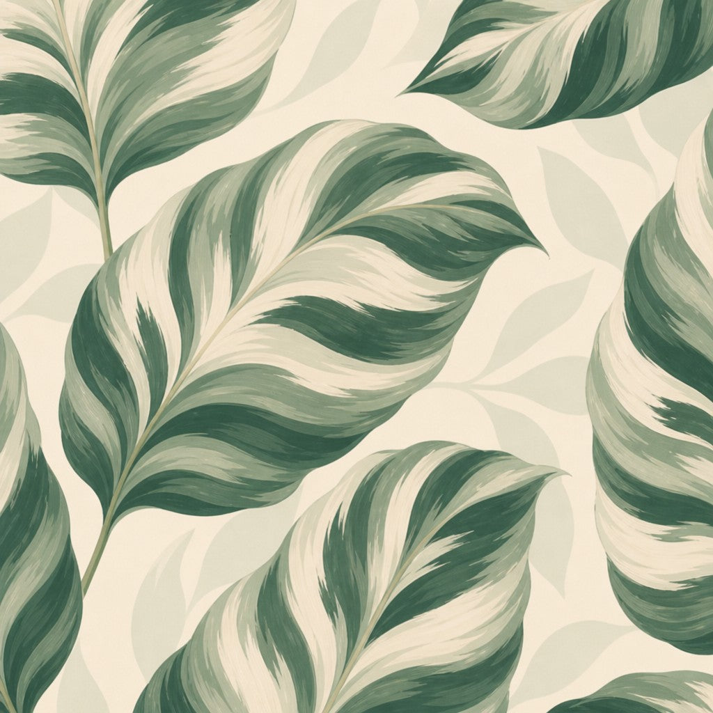 Neutral Calathea Wallpaper Mural product view