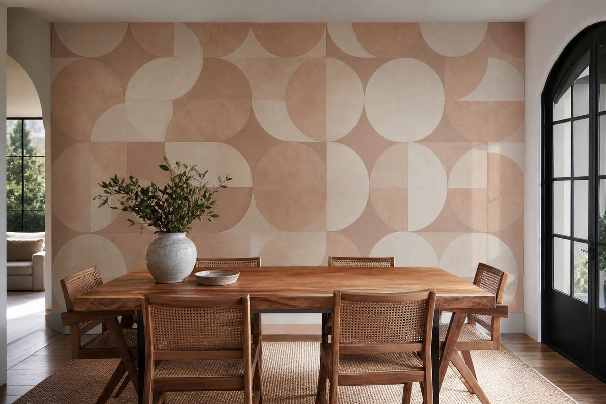 Neutral Circle Wallpaper Mural product view