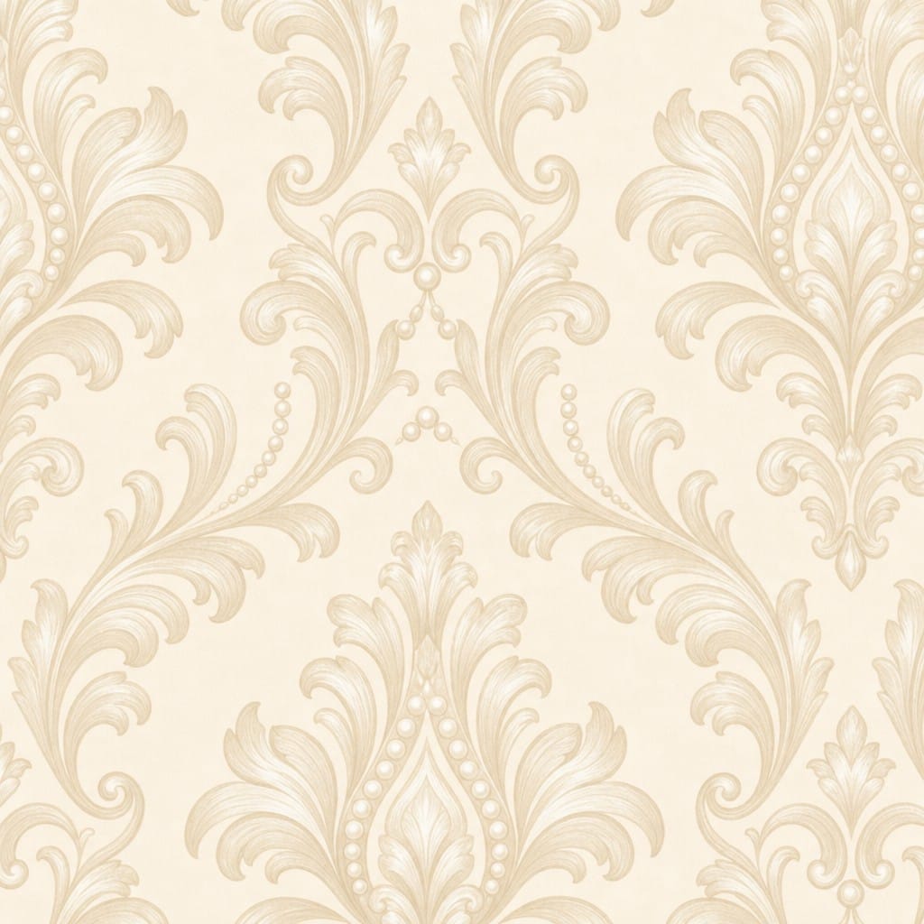 Neutral Damask Wallpaper Mural product view