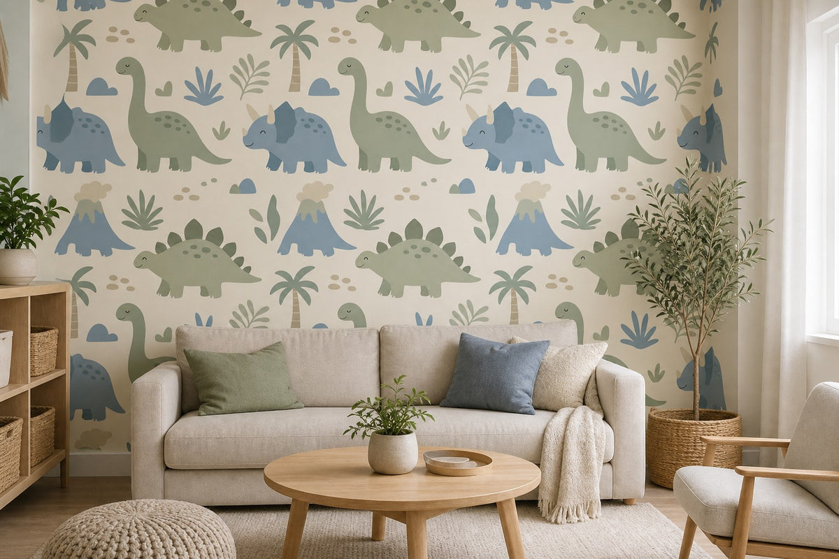 Neutral Dino Wallpaper Mural product view