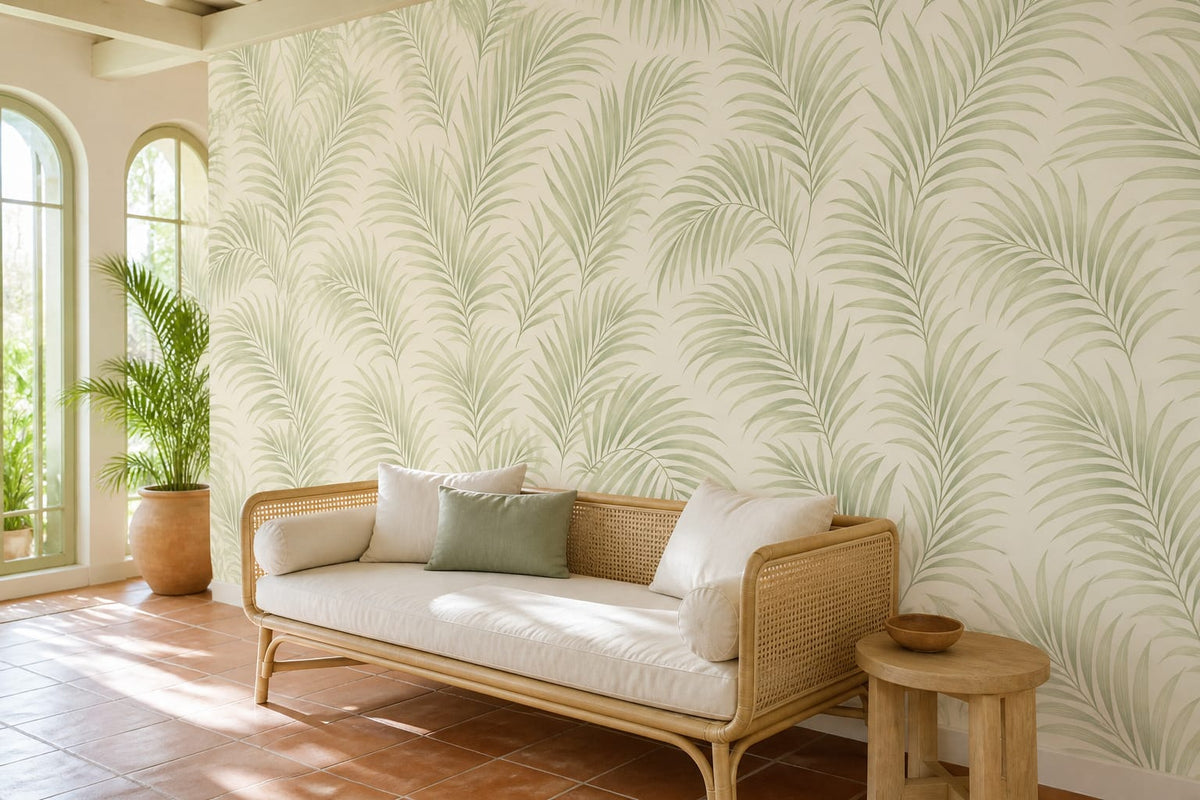 Neutral Palm Wallpaper Mural product view