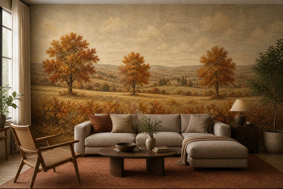 Neutral Autumn Wallpaper Mural product view