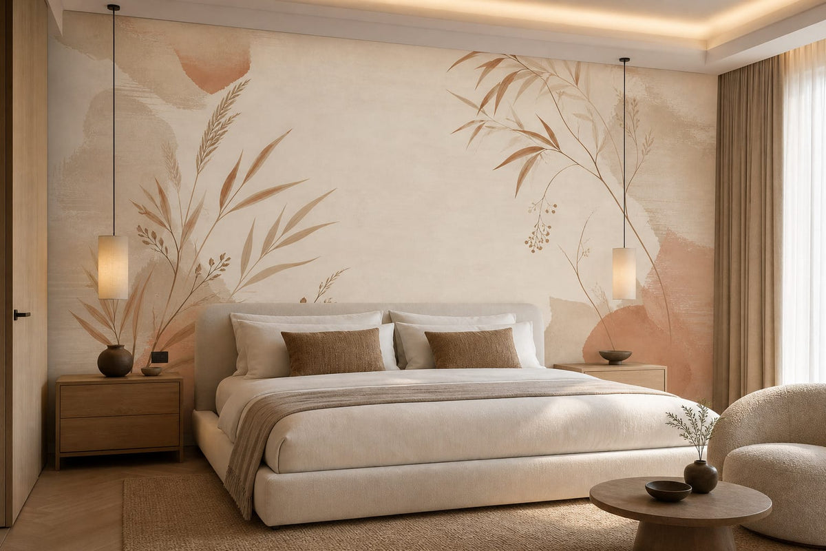 Neutral Oatmeal Wallpaper Mural product view