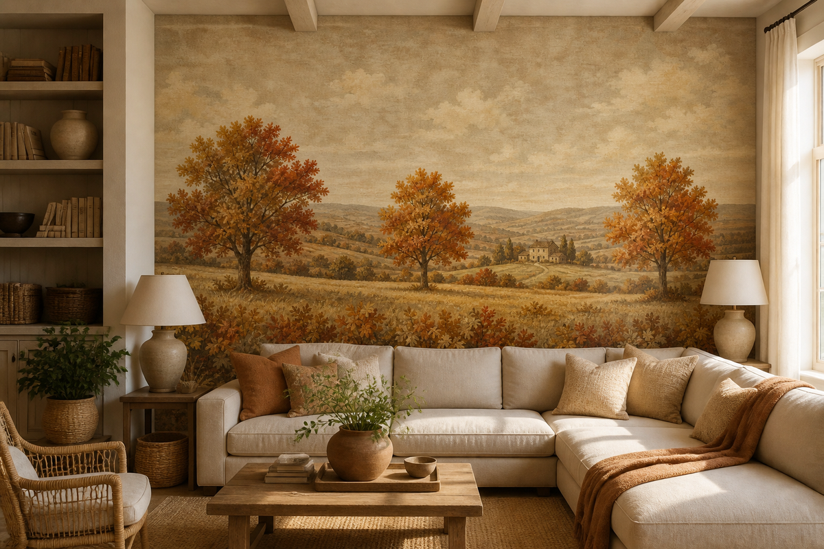 Neutral Autumn Wallpaper Mural product view