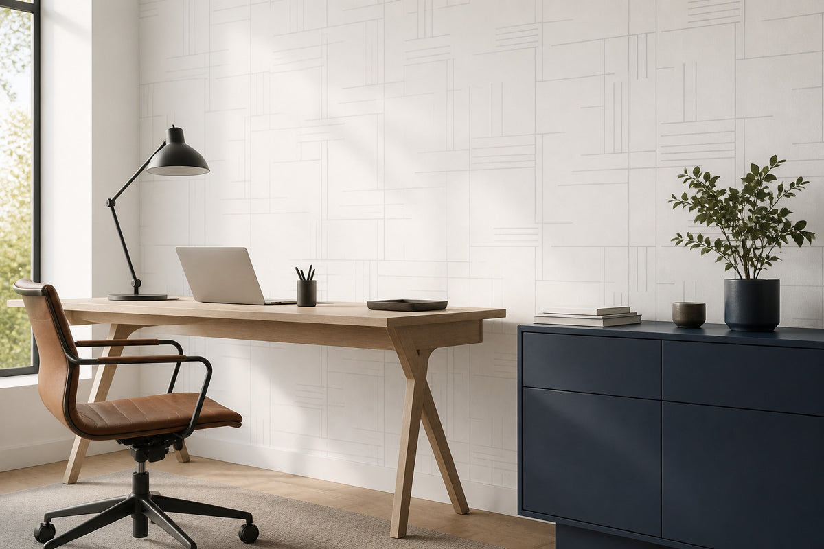 Neutral Linear Wallpaper Mural product view