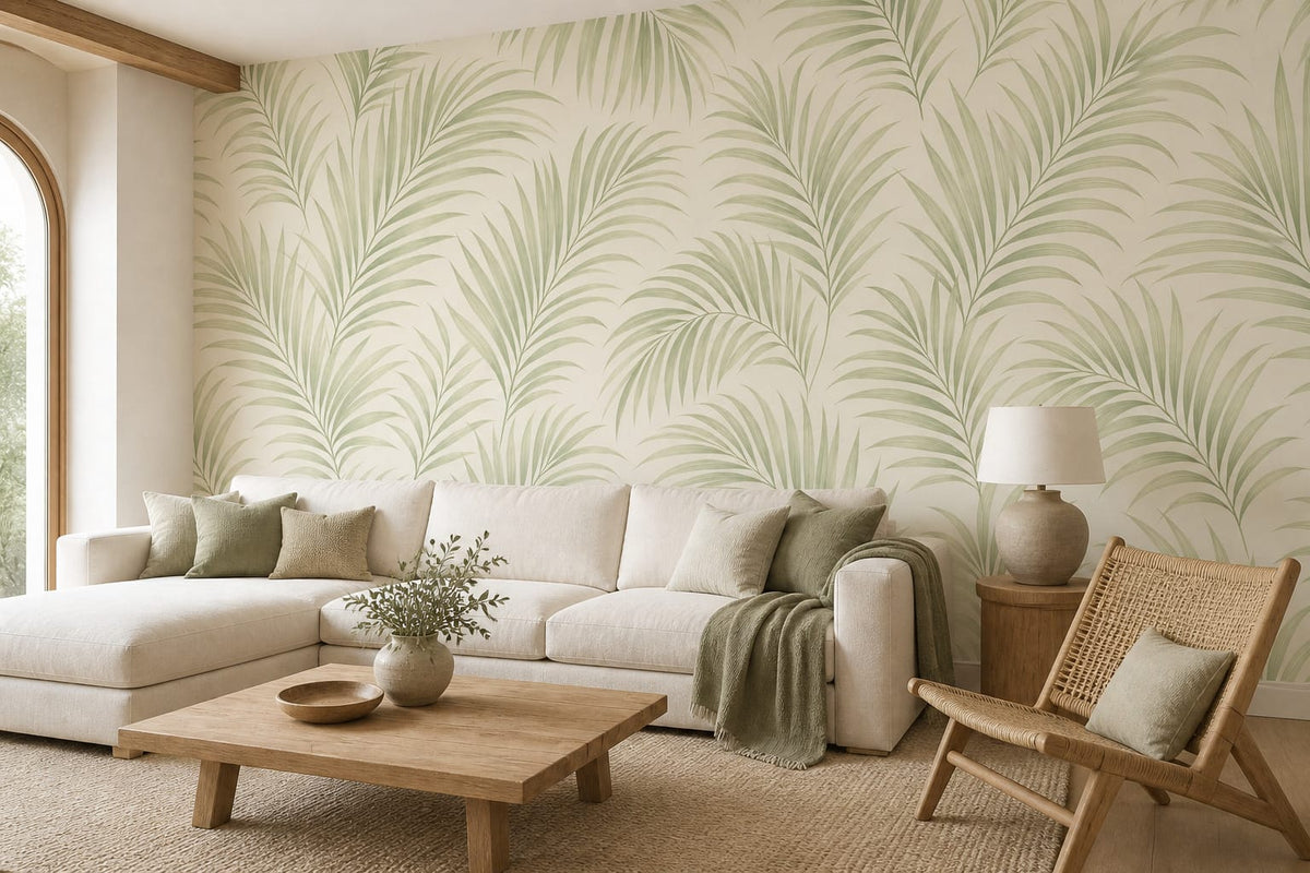 Neutral Palm Wallpaper Mural product view