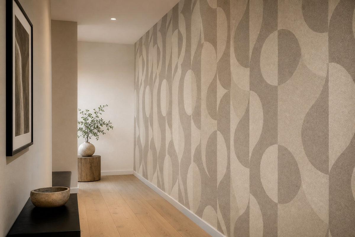 Neutral Wool Wallpaper Mural product view
