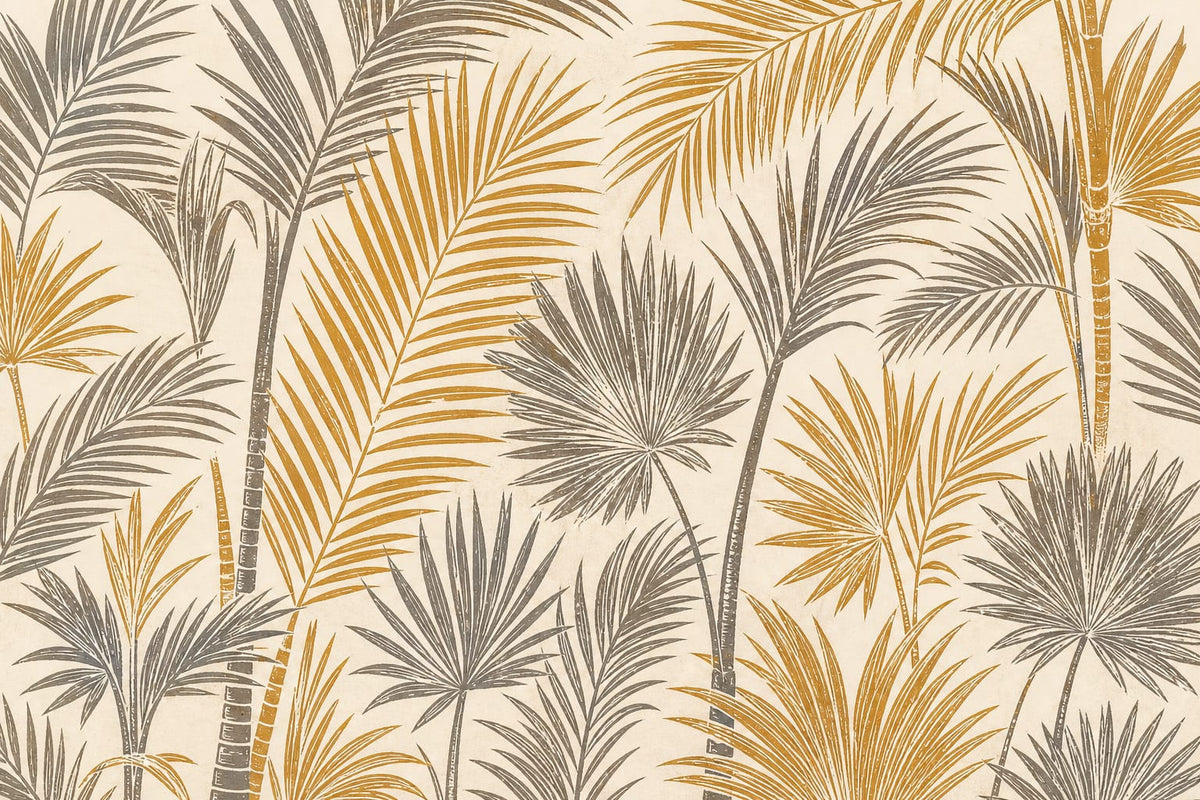 Ochre Palm Wallpaper Mural product view