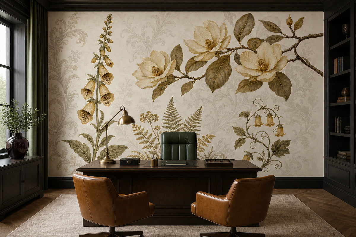 Ochre Silk Wallpaper Mural product view