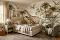Warm Green Prehistoric Adventure Wallpaper Mural