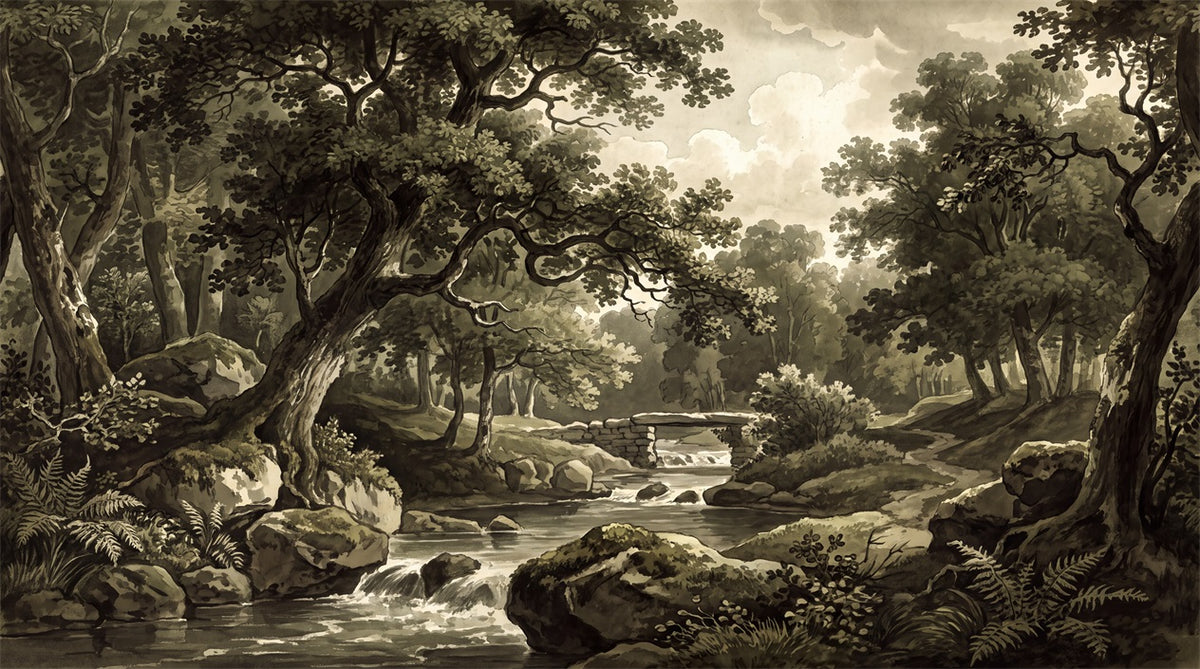 custom olive forest wall removable non woven vinyl peel and stick wallpaper mural main