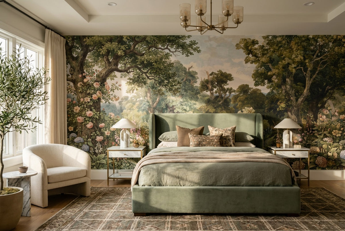 custom olive garden wallpaper mural bedroom self adhesive non woven vinyl removable
