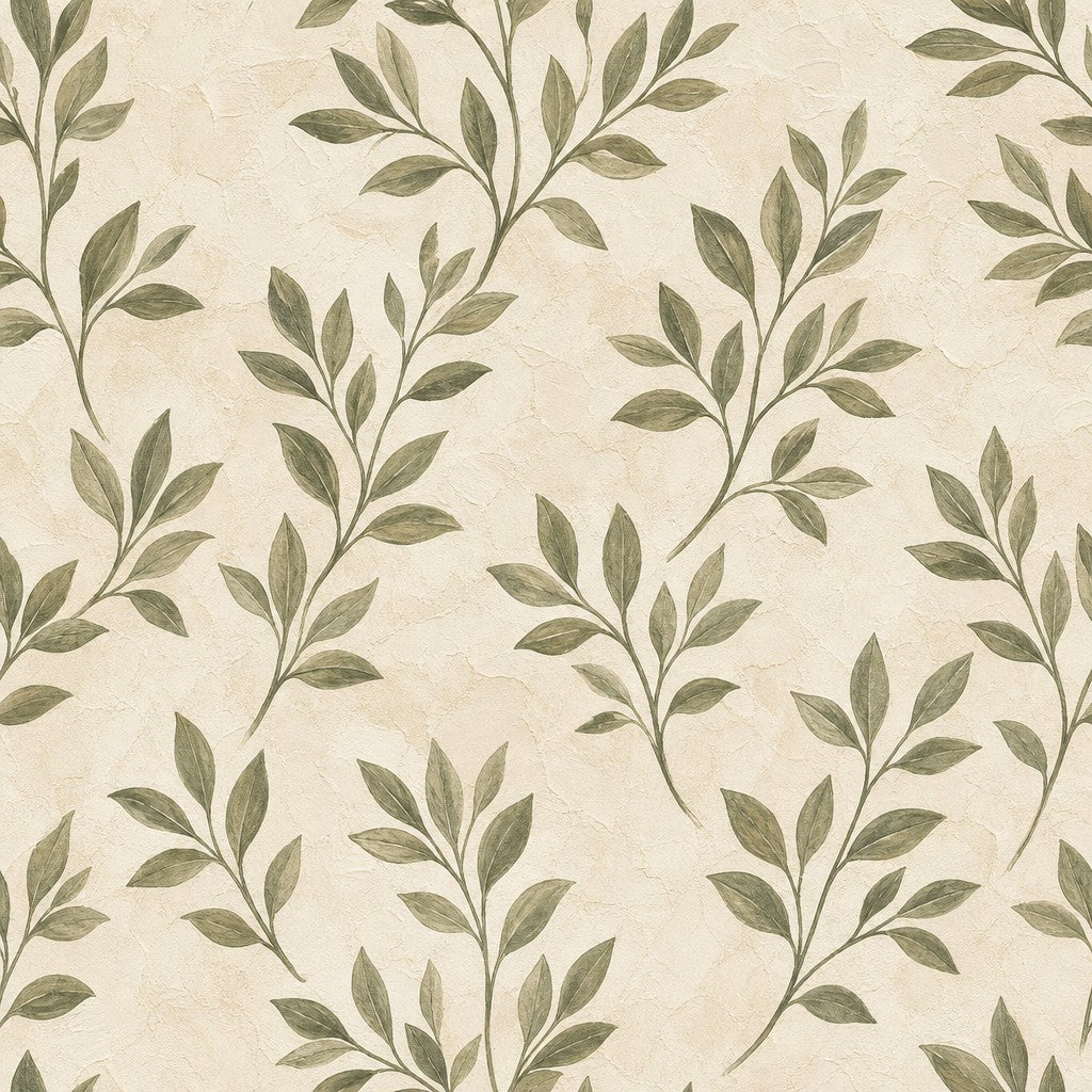 Olive Leaf Sprig Wallpaper Mural product view