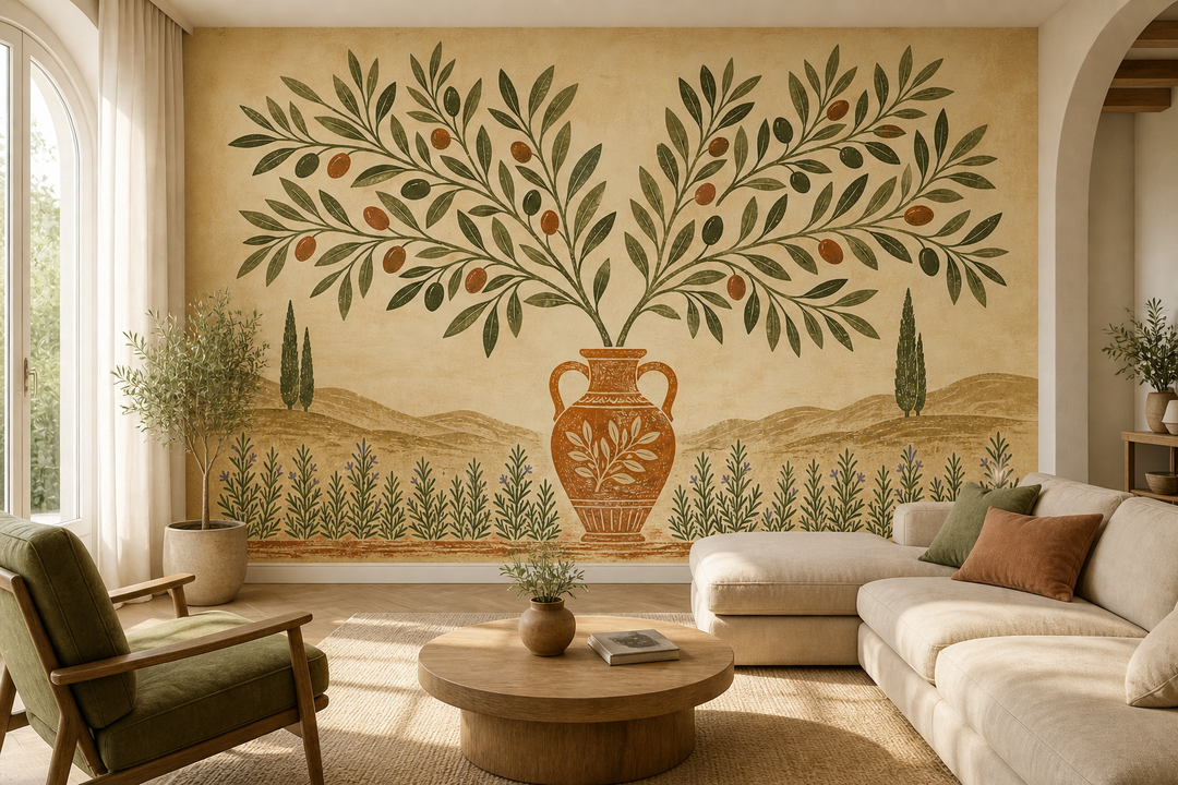 Olive Rosemary Wallpaper Mural product view