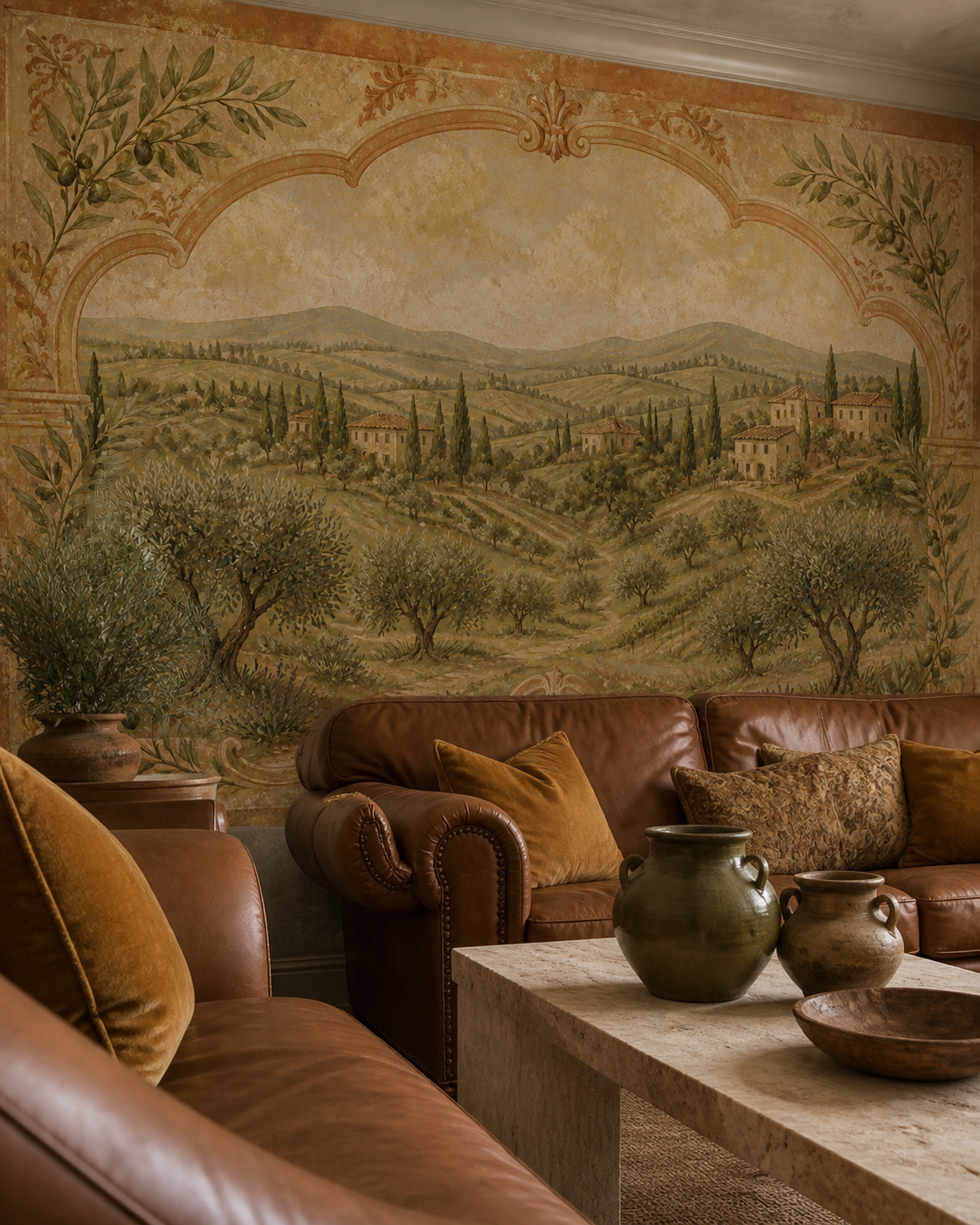 Olive Tuscan Wallpaper Mural product view