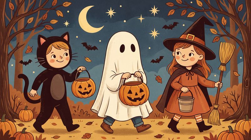 Orange Trick Or Treat Halloween Wallpaper Mural