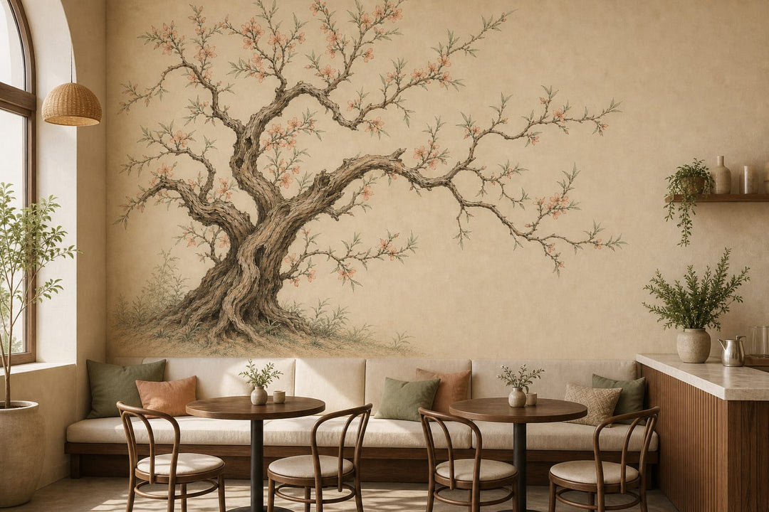 Peach Tree Wallpaper Mural product view