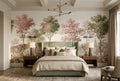 Pastel Pink and Green Forest Grove Wallpaper Mural