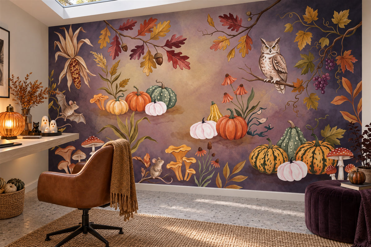 custom purple harvest wallpaper mural study self adhesive non woven vinyl removable