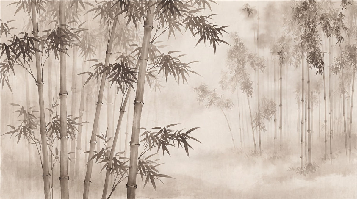 custom room ash bamboo forest wallpaper mural self adhesive vinyl non woven removable