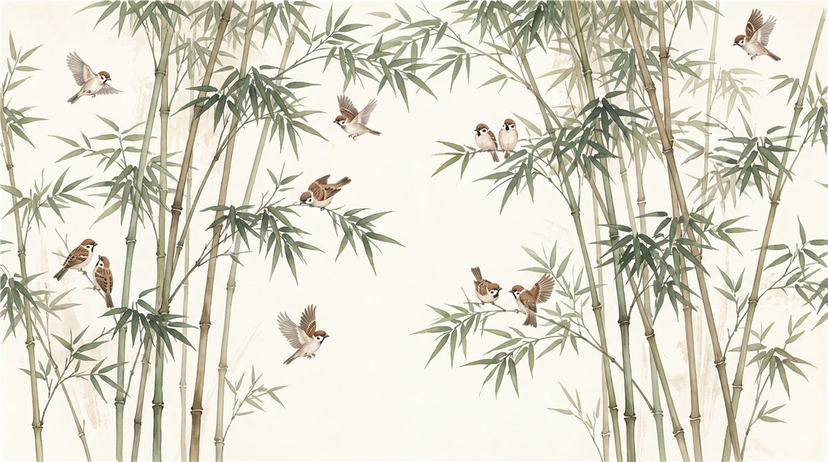 custom room olive bamboo forest wallpaper mural stick on vinyl non woven removable