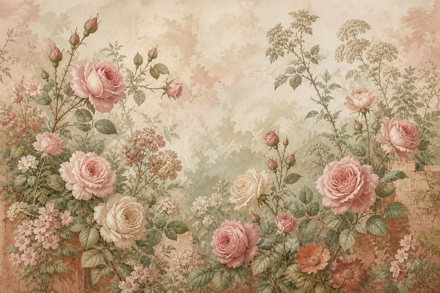 Rose Antique Wallpaper Mural