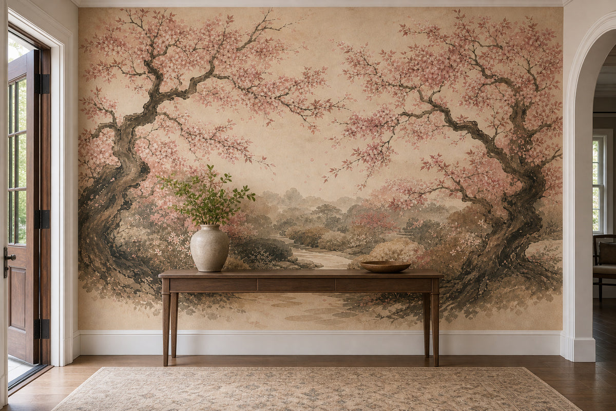 Rose Cherry Wallpaper Mural product view