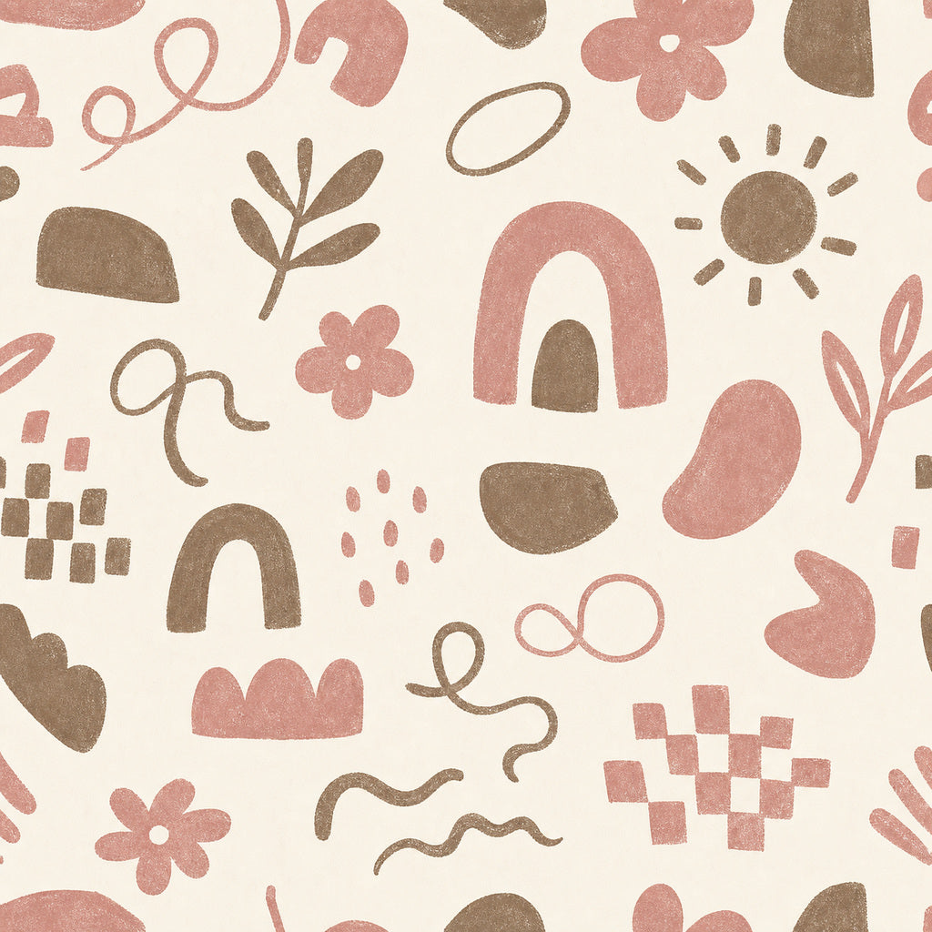 Rose Doodle Wallpaper Mural product view