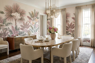 Dusty Pink Watercolour Palm Garden Wallpaper Mural