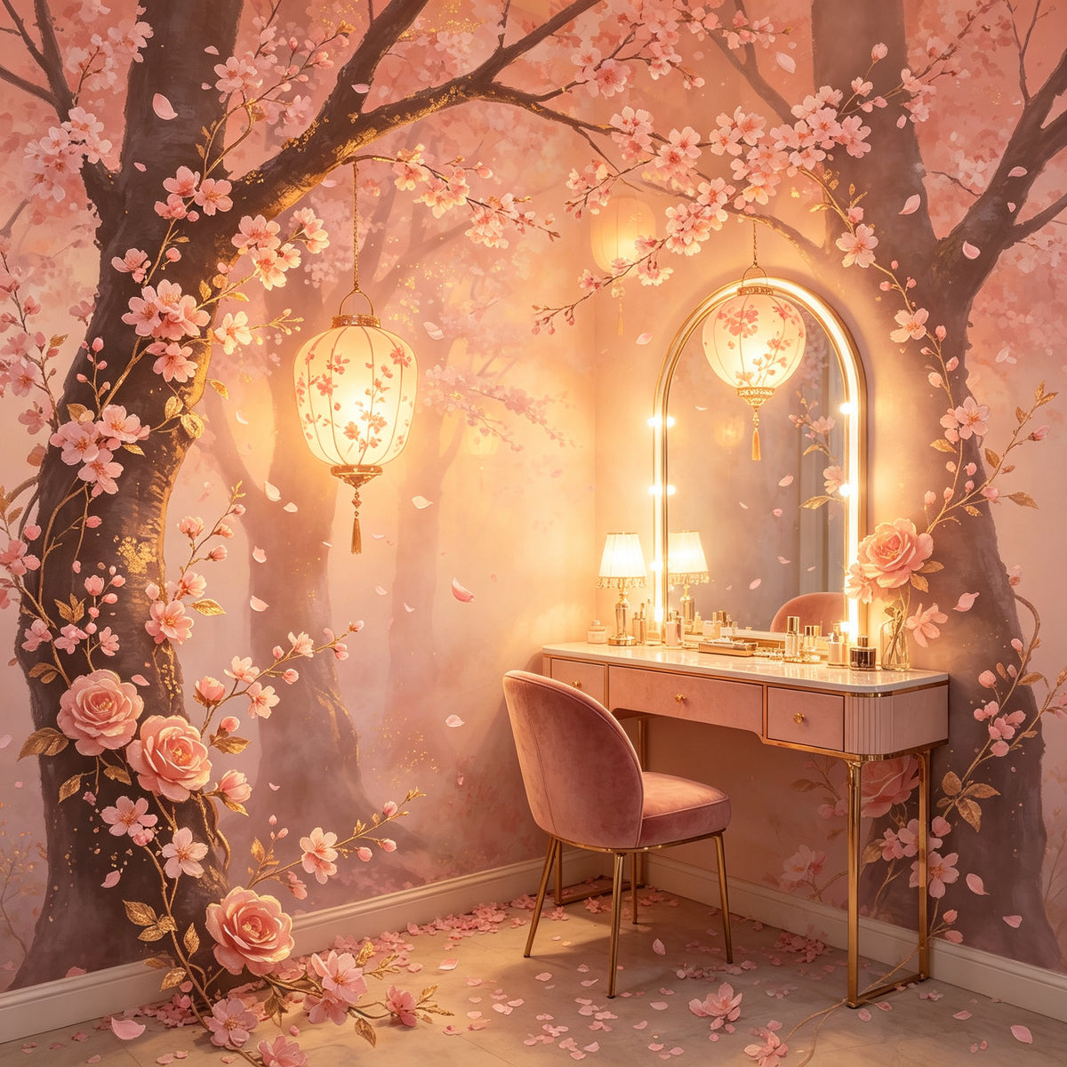 Rose Gold Wallpaper Mural product view