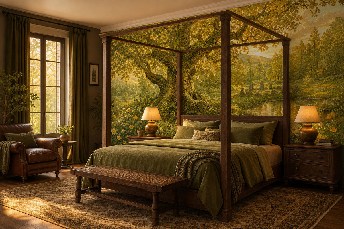 Sage Antique Wallpaper Mural product view