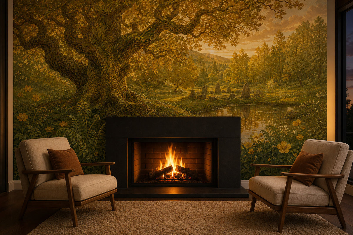 Sage Antique Wallpaper Mural product view