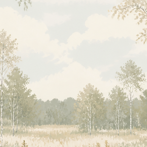 Sage Birch Wallpaper Mural product view