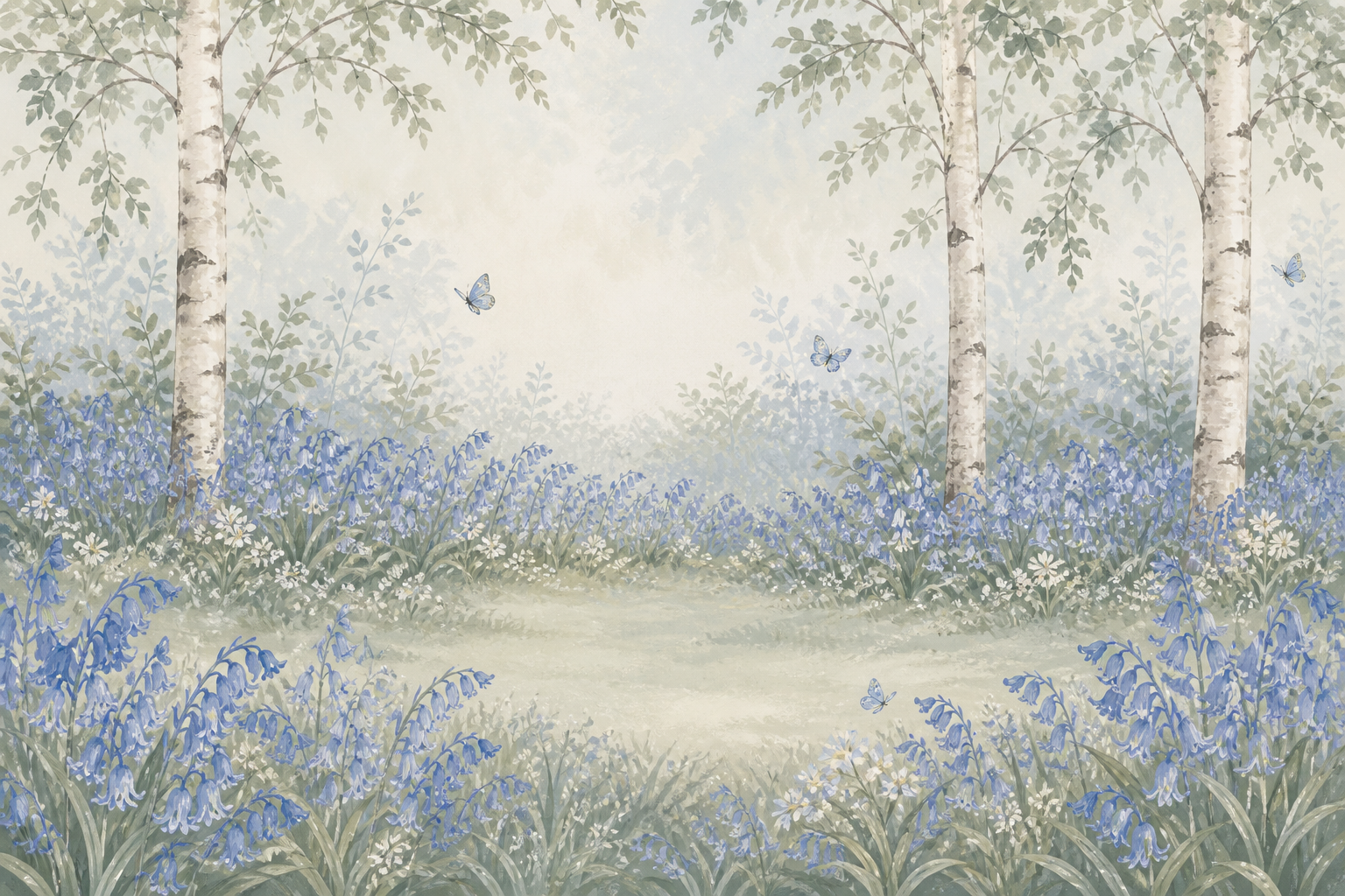 Sage Bluebell Wallpaper Mural