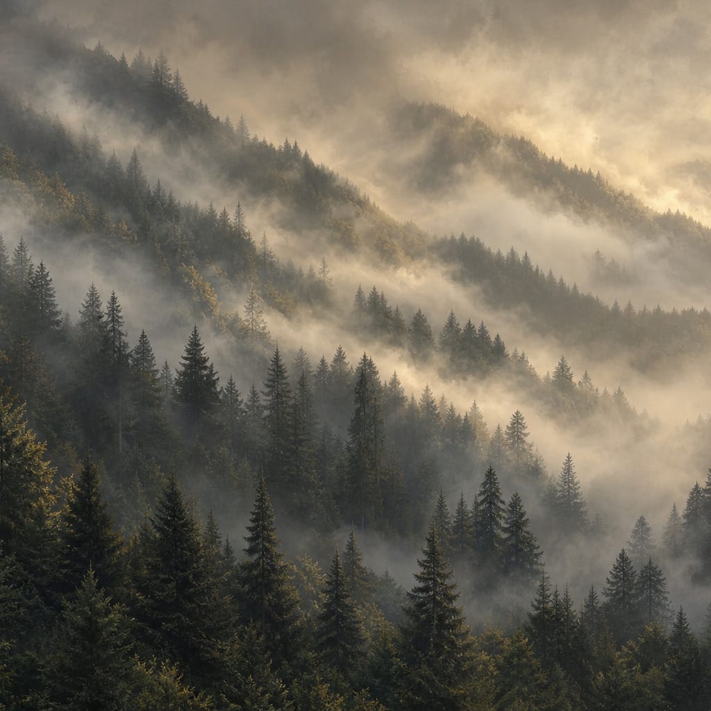 Sage Deep Fog Wallpaper Mural product view