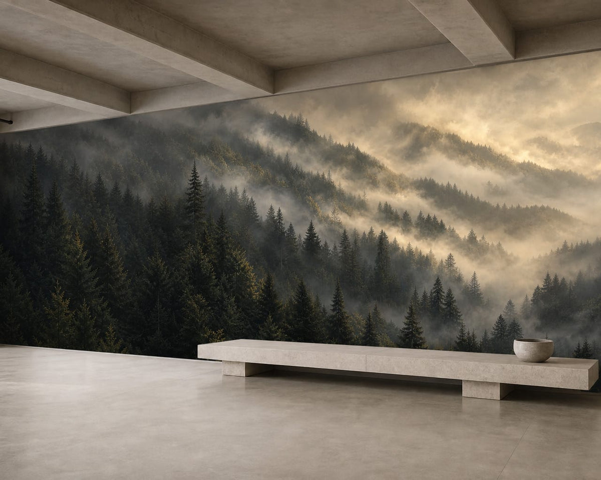 Sage Deep Fog Wallpaper Mural product view