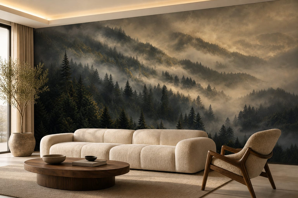 Sage Deep Fog Wallpaper Mural product view