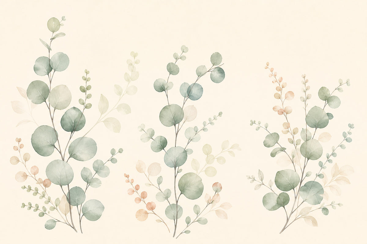 Sage Eucalyptus Wallpaper Mural product view