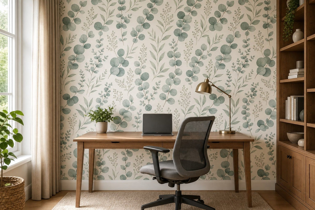Sage Eucalyptus Wallpaper Mural product view