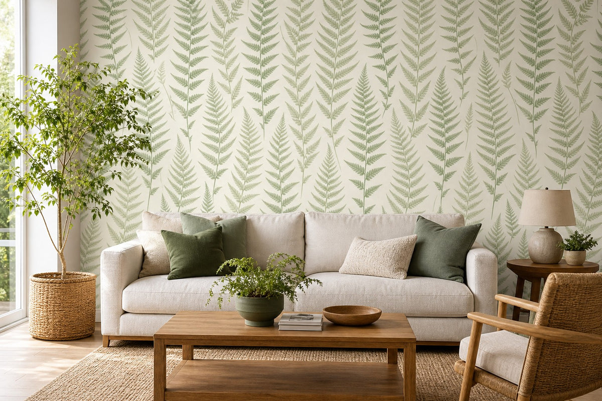Sage Fern Wallpaper Mural product view
