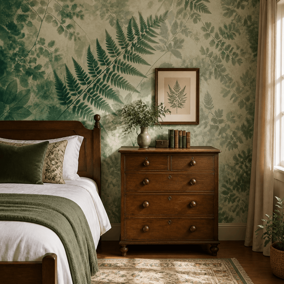 Sage Fern Wallpaper Mural product view