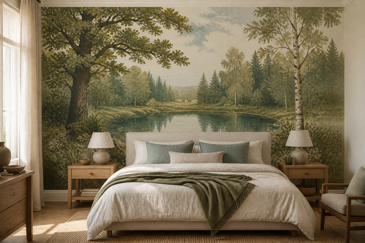 Sage Forest Wallpaper Mural product view