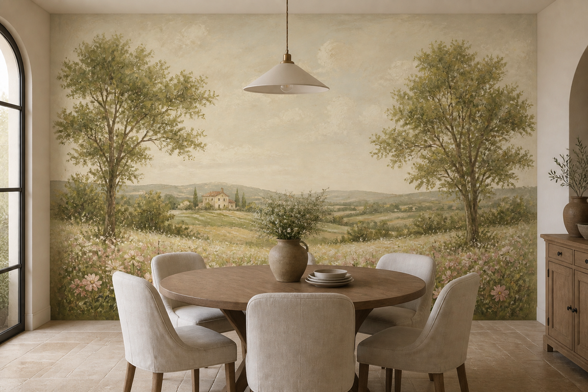 Sage French Wallpaper Mural product view